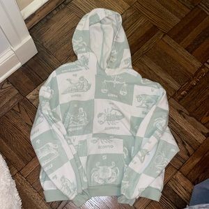 out from under urban outfitters hoodie green zodiac size medium